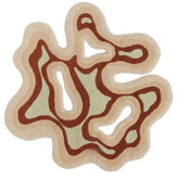 Rust and Ivory Modern Irregular Hand Tufted Wool Rug